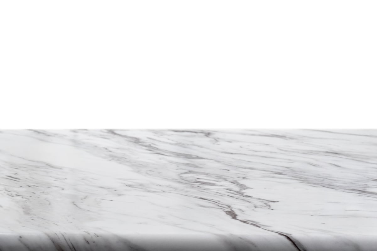 White and grey marble countertop surface